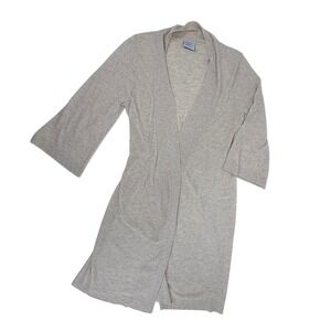 Bath & Body Works Knit Robe Cardigan Beige Size S M Bell Sleeve Open Front